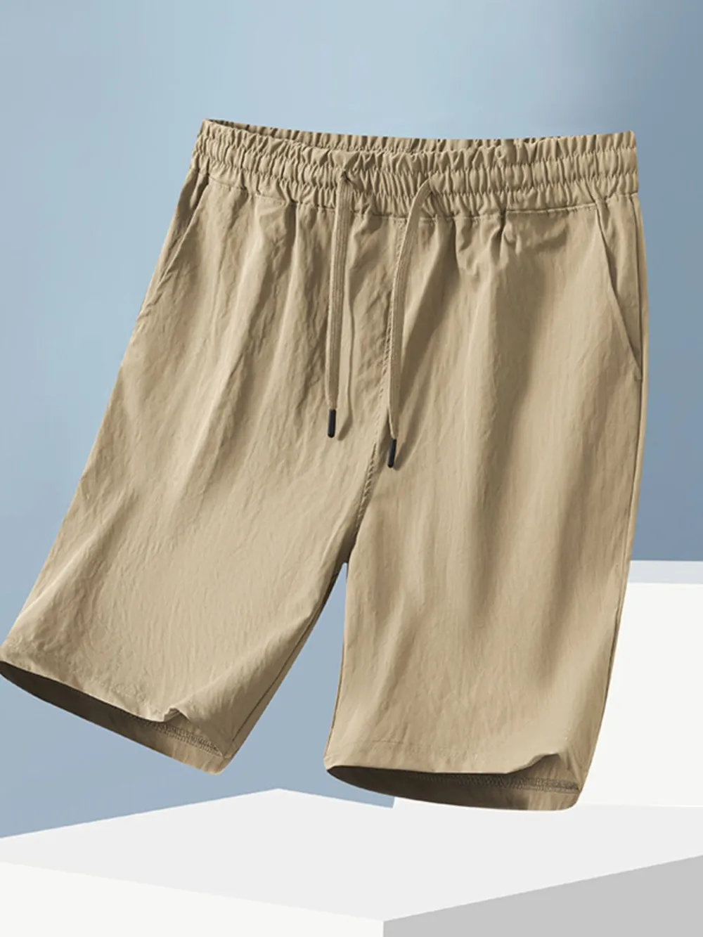 Men's Plus Size Casual Drawstring Shorts, image 3