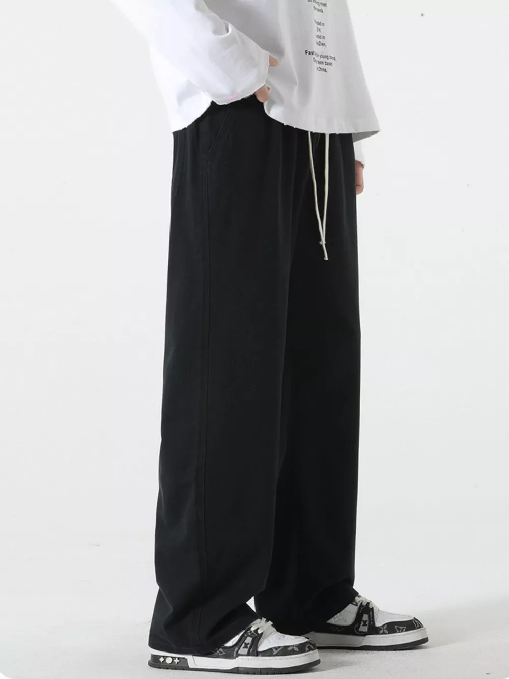 Men's Full Size Relaxed Fit Drawstring Pants Plus Size, image 12