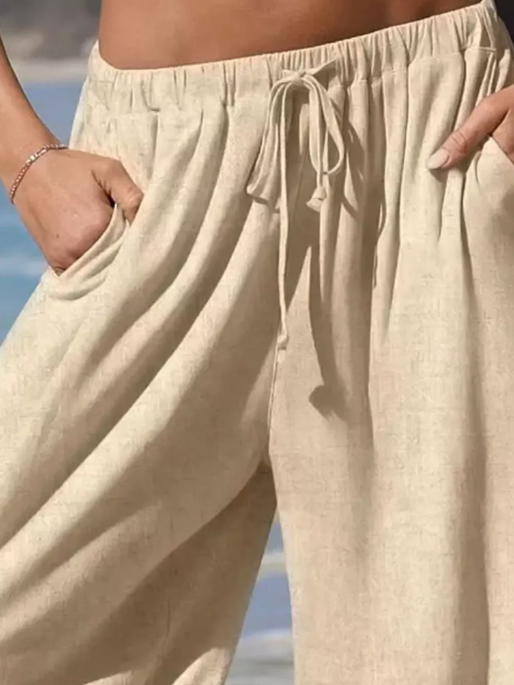 Full Size Wide-Leg Pants with Ruffle Hem Plus Size, image 10