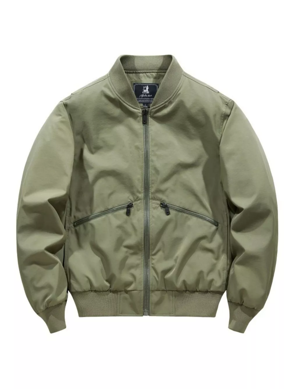 Men's Plus Size Zip Up Long Sleeve Jacket