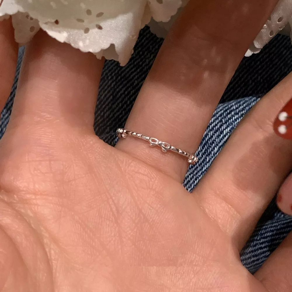 925 Sterling Silver Bow Open Ring, image 5
