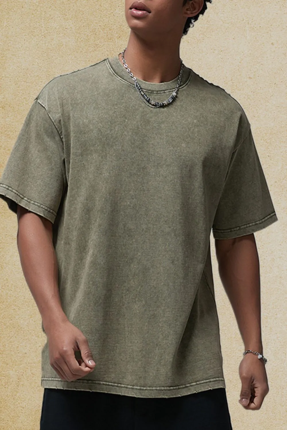 Men's Round Neck Half Sleeve T-Shirt, image 2