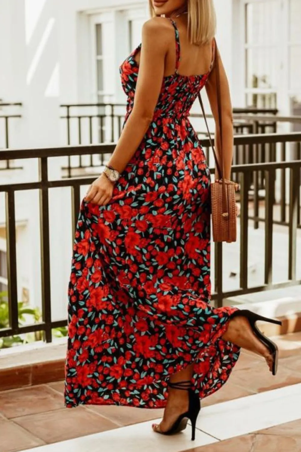 Printed Spaghetti Strap Maxi Dress, image 29