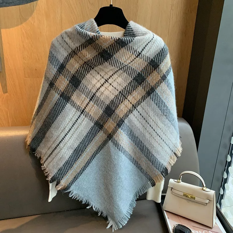 Raw Hem Plaid Scarf, image 6