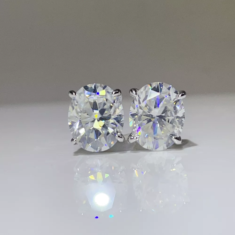 10 Carat 925 Sterling Silver Moissanite Earrings