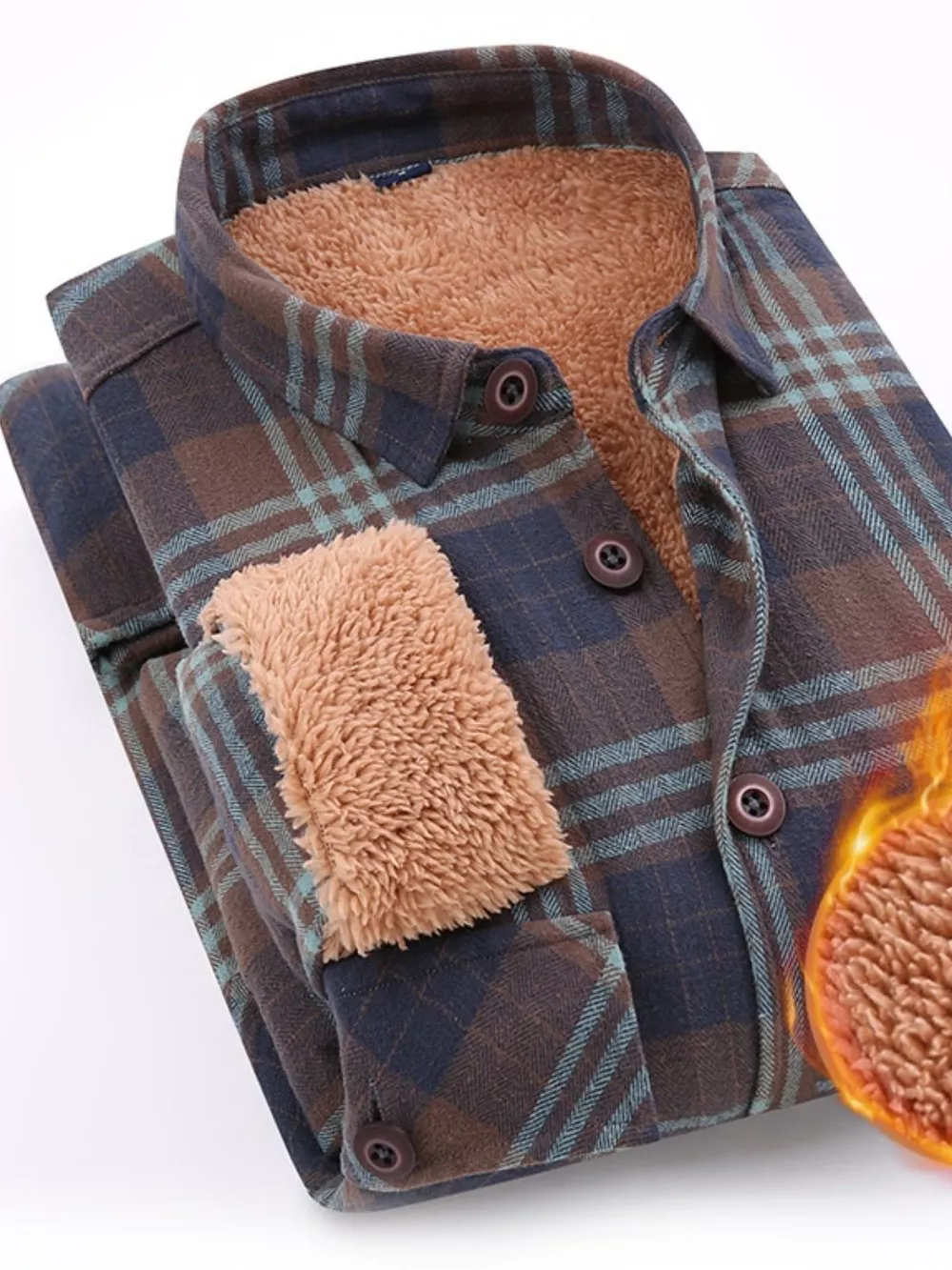 Men's Plus Size Casual Plaid Button Up Shirt, image 9