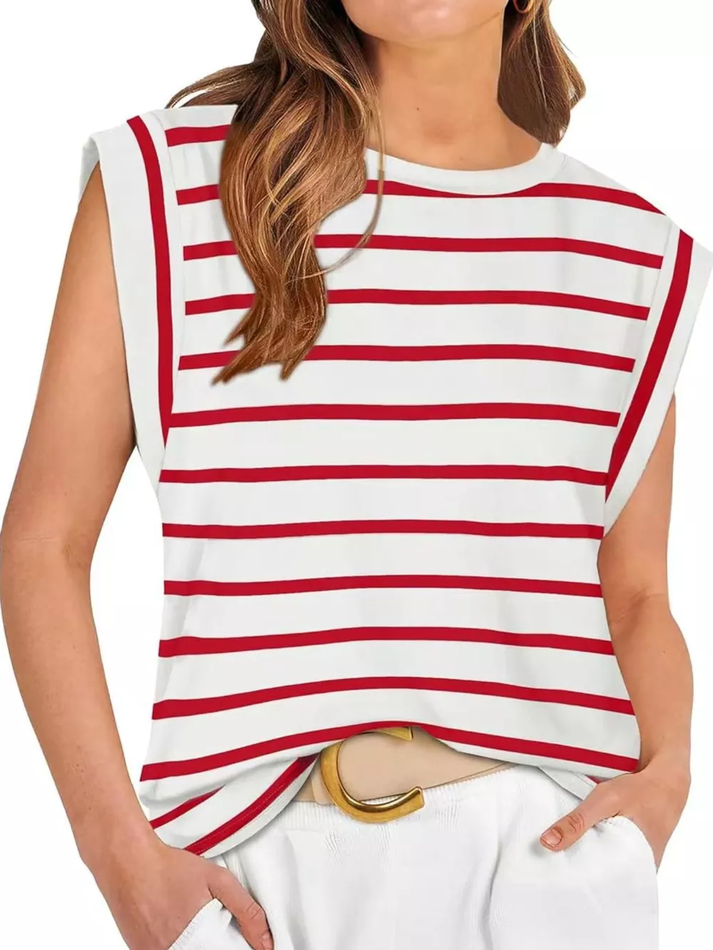Striped Round Neck Tank, image 25