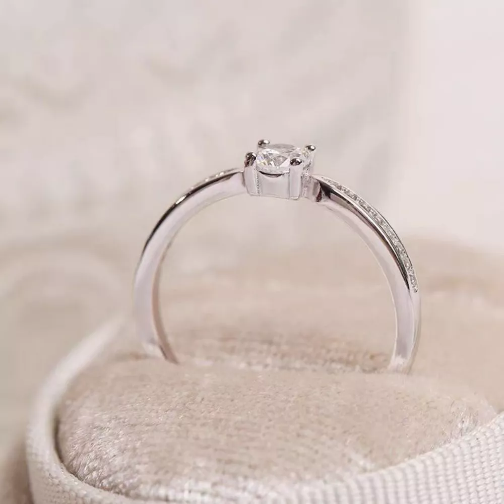 925 Sterling Silver Moissanite Ring, image 4