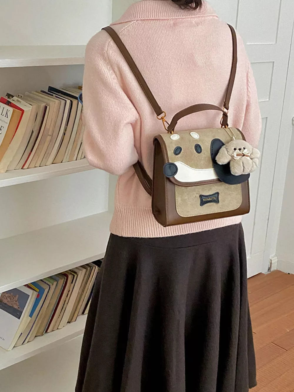 Color Block Backpack Bag, image 7
