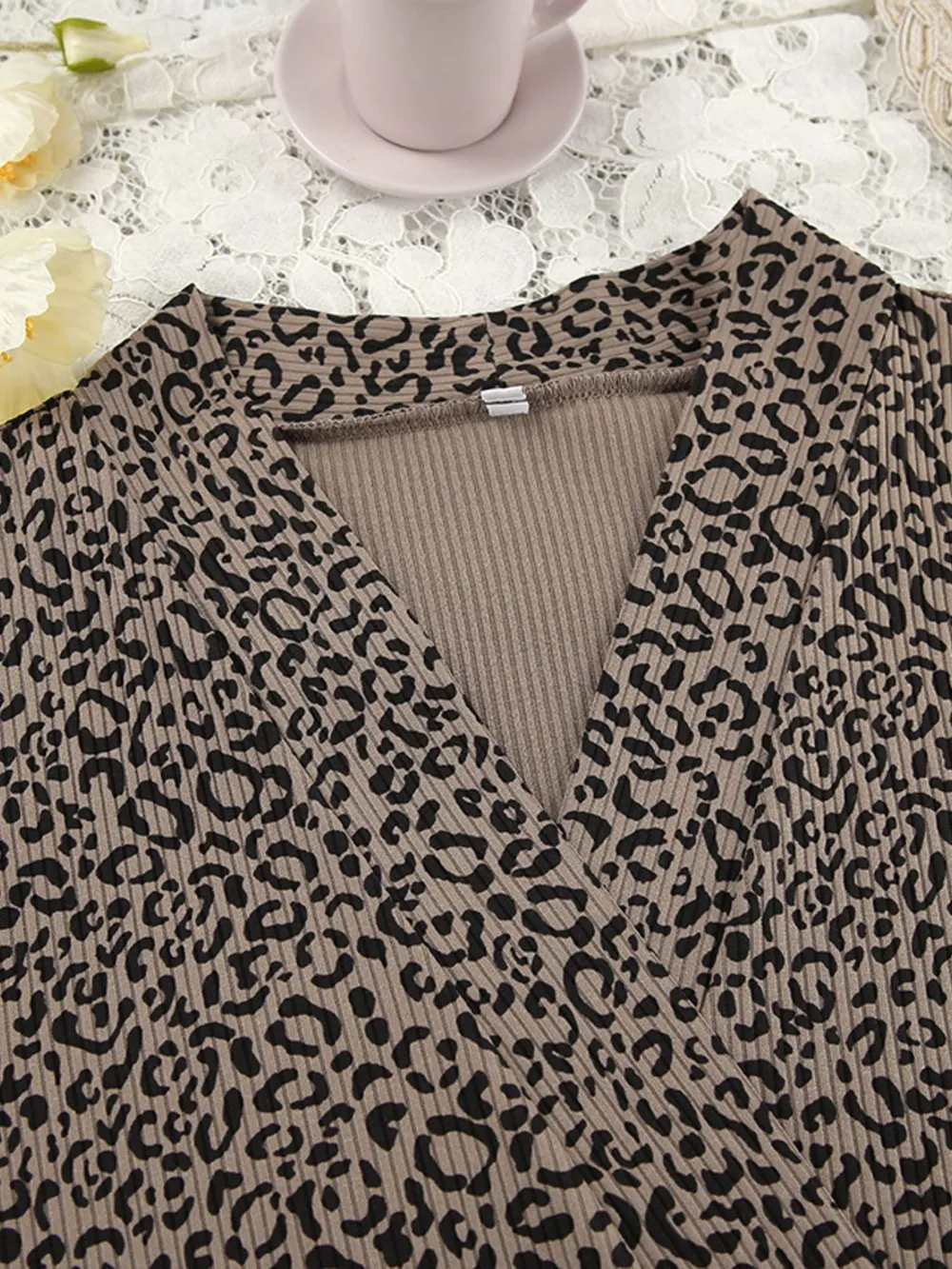 Leopard Cami Cardigan and Shorts 3-Piece Set, image 11