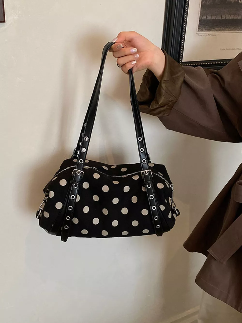 Polka Dot Shoulder Bag