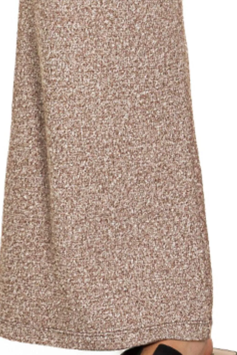 Soft Elastic Waisted Flare Pants, image 3