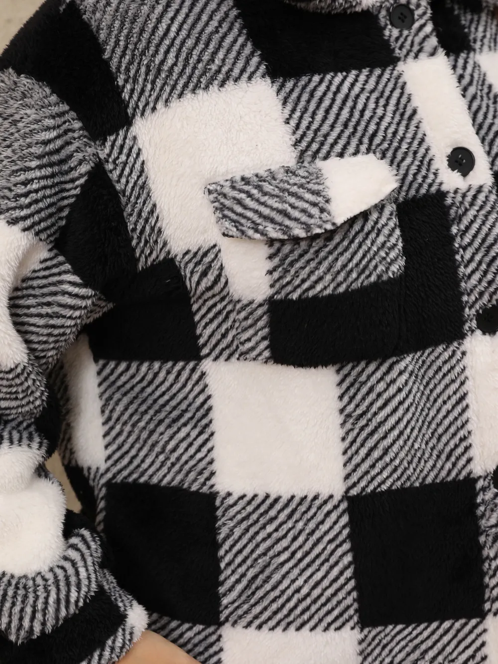 Plus Size Pocketed Plaid Collared Neck Jacket, image 5