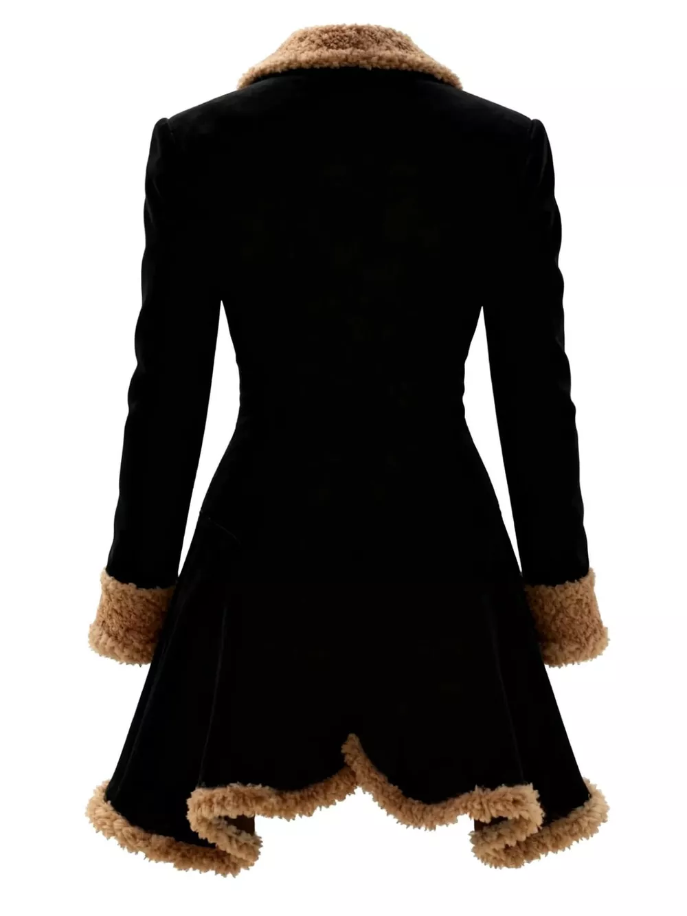 Vintage Suede Sherpa Trimmed Winter Coat, image 3