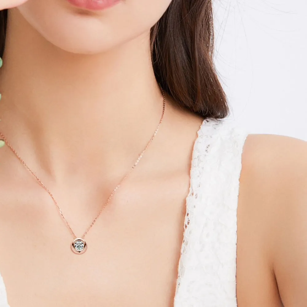 1 Carat Moissanite 925 Sterling Silver Necklace, image 8