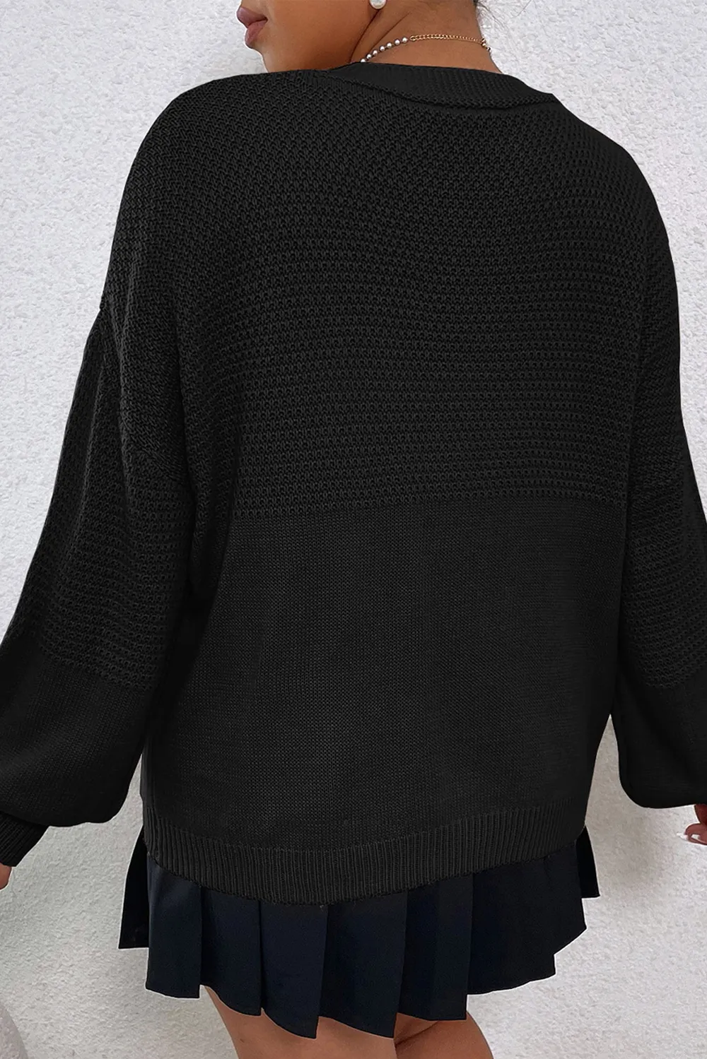 Floral Applique Drop Shoulder Open Front Cardigan, image 13