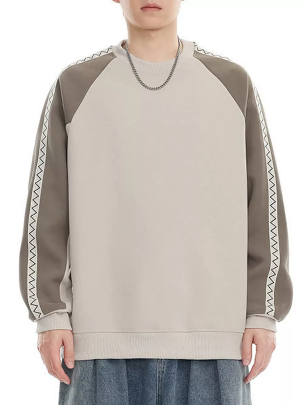 Men's Plus Size Raglan Sleeve Casual Sweatshirt, image 6