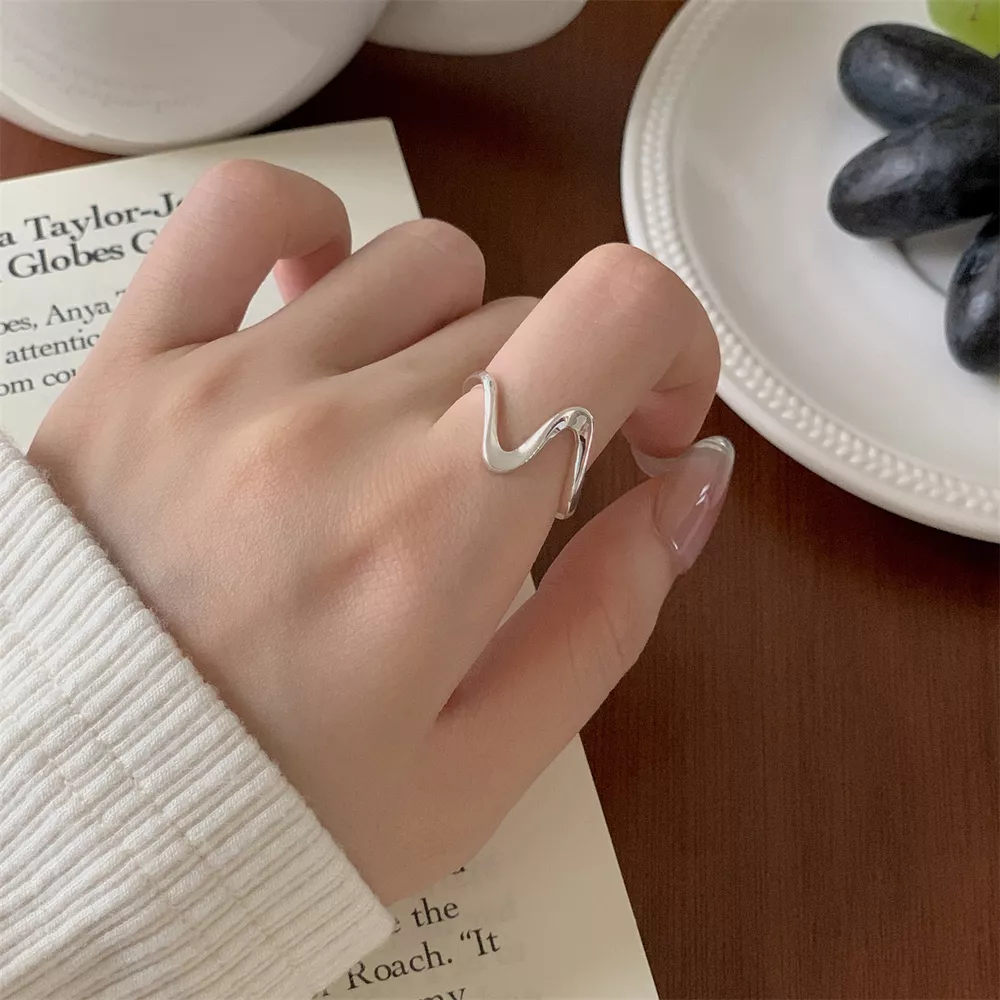 925 Sterling Silver Irregular Ring, image 3