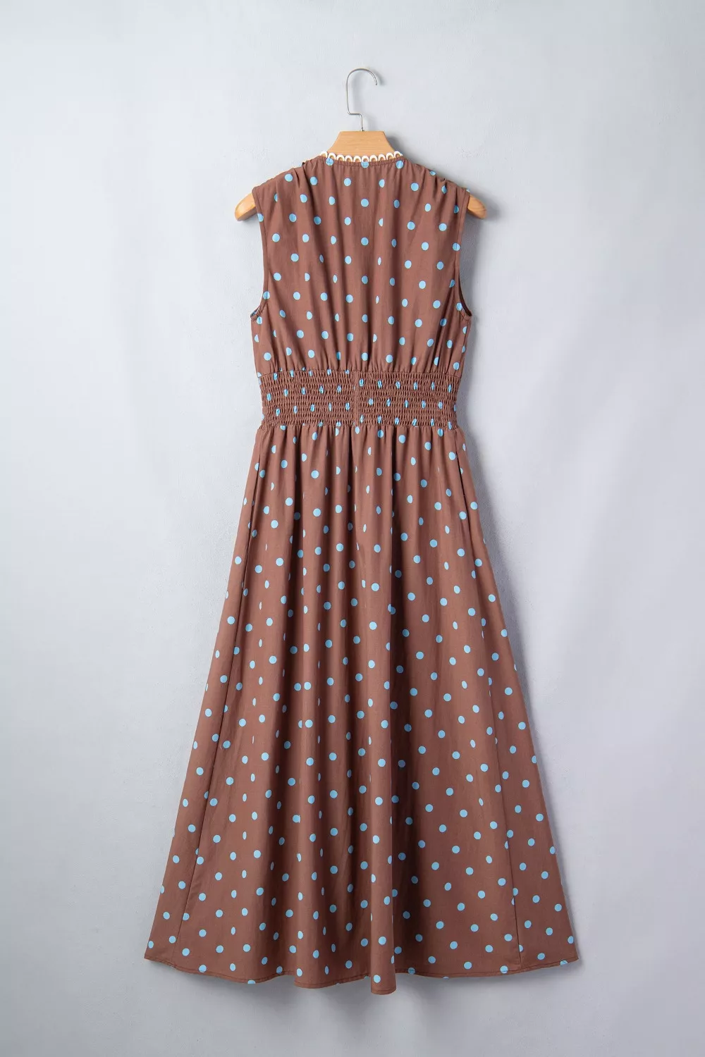 Polka Dot Zipper Front Midi Dress, image 10