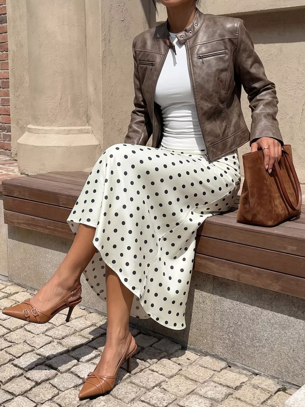 Polka Dot Midi Skirt, image 5