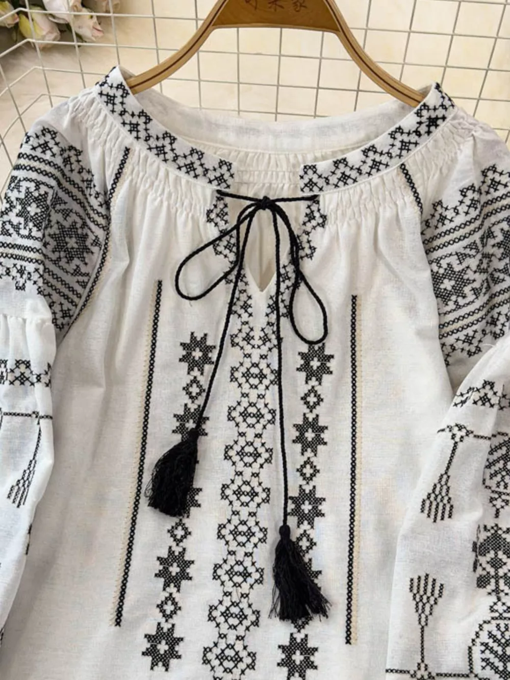 Tie Neck Long Sleeve Blouse, image 10