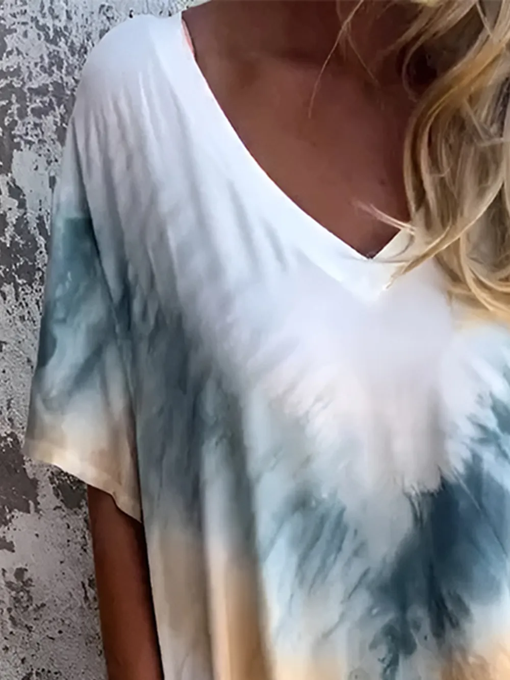 Full Size Pocketed Tie-Dye Short Sleeve Dress, image 17