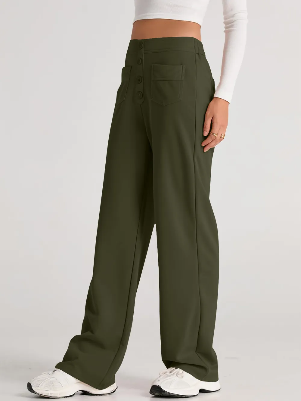 High Waist Wide Leg Pants, image 35