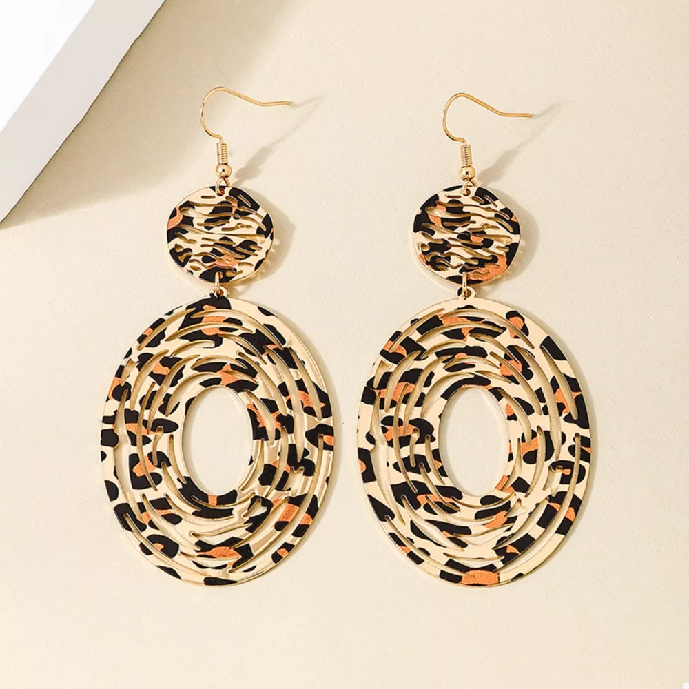 Leopard Print Dangle Earrings, image 5