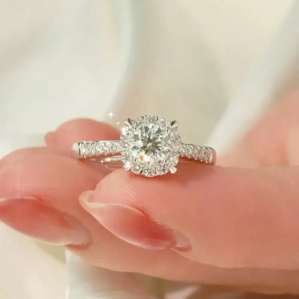 1 Carat Moissanite 925 Sterling Silver Ring, image 4