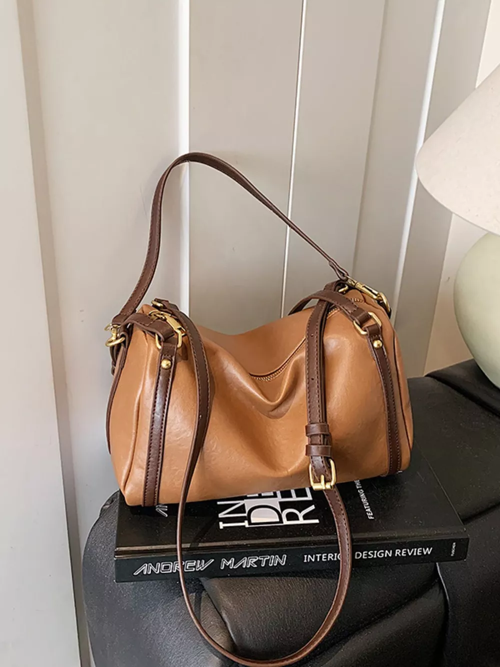 Vintage Style Barrel Crossbody Bag, image 11