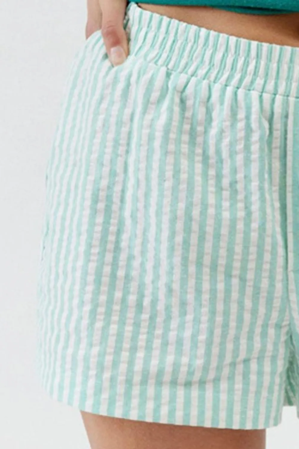 Striped Elastic Waist Shorts, image 21