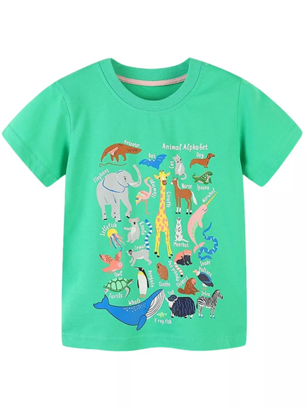 Children's Animal Alphabet Print Short Sleeve T-Shirt, image 3