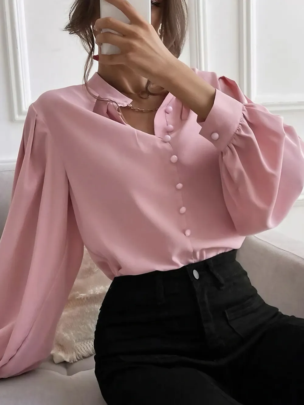 Button Up Long Sleeve Shirt, image 7