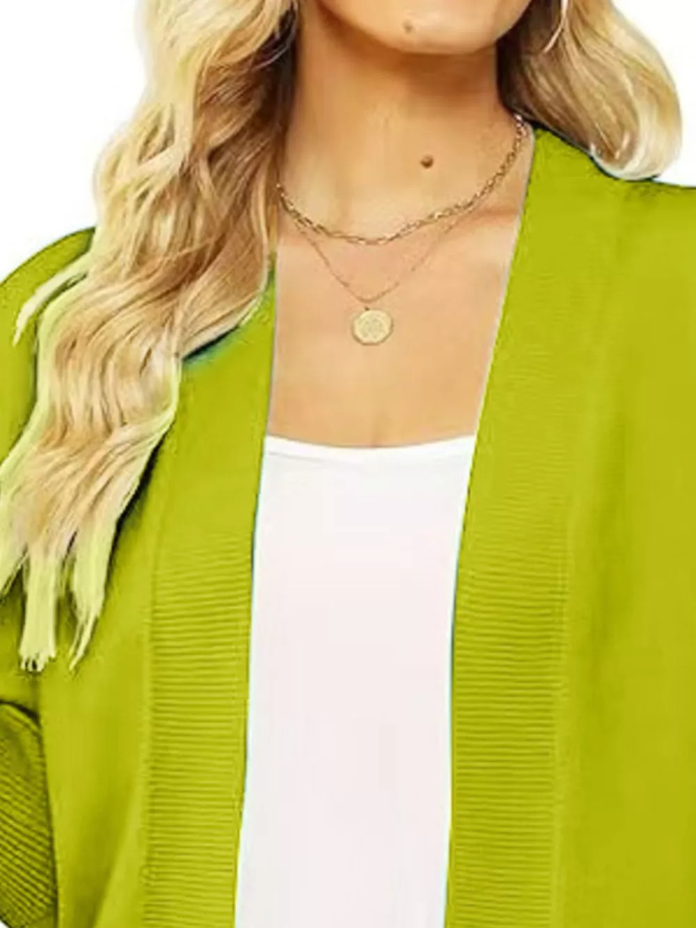 Open Front Ribbed Hem Cardigan, image 15