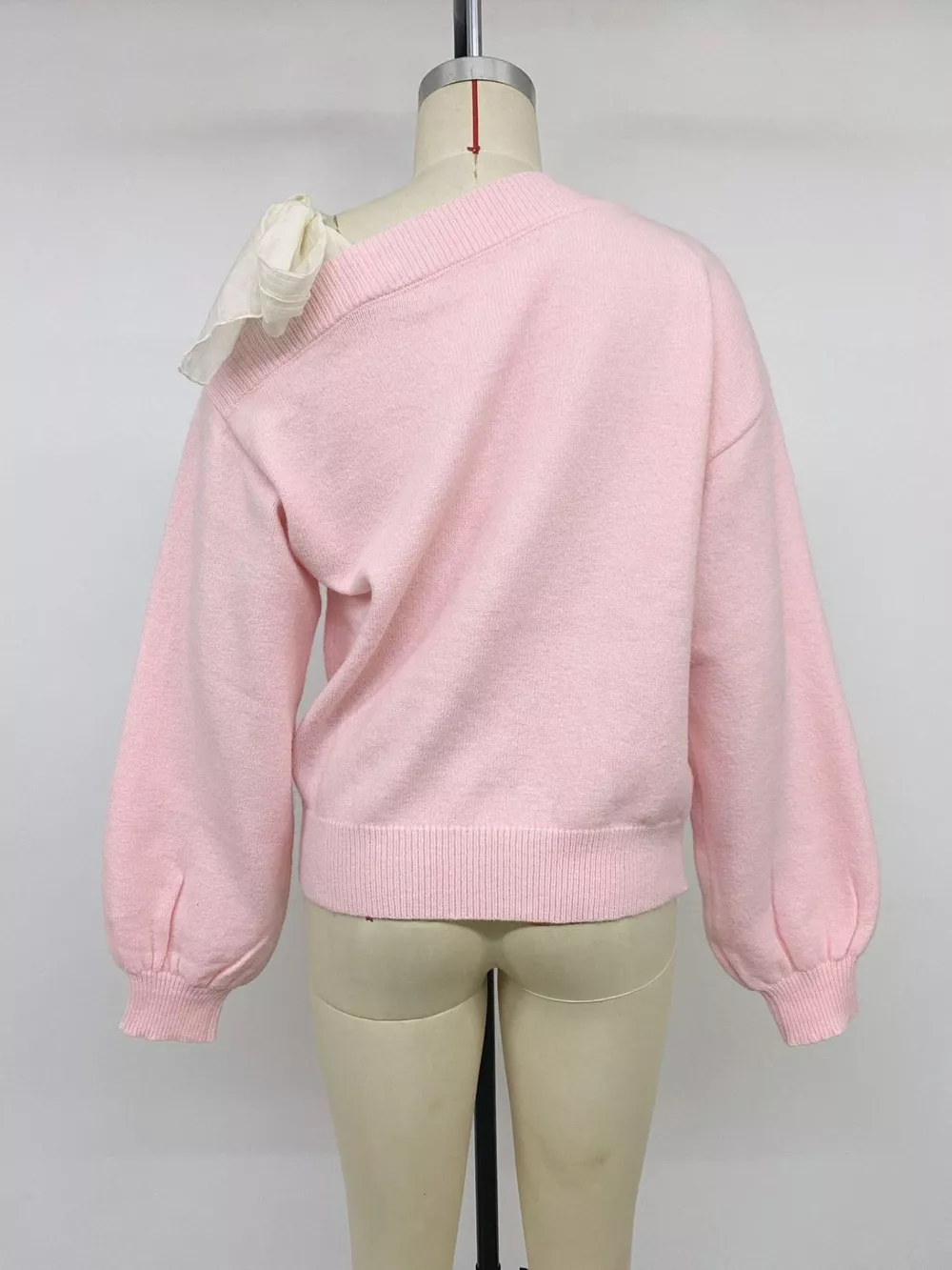One Shoulder Bow Detail Sweater, image 12