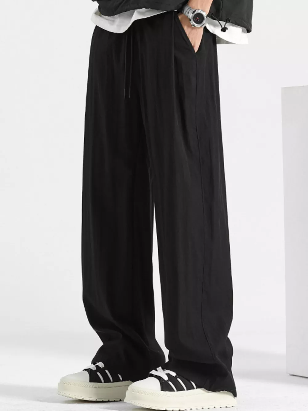 Men's Plus Size Loose Fit Drawstring Casual Pants
