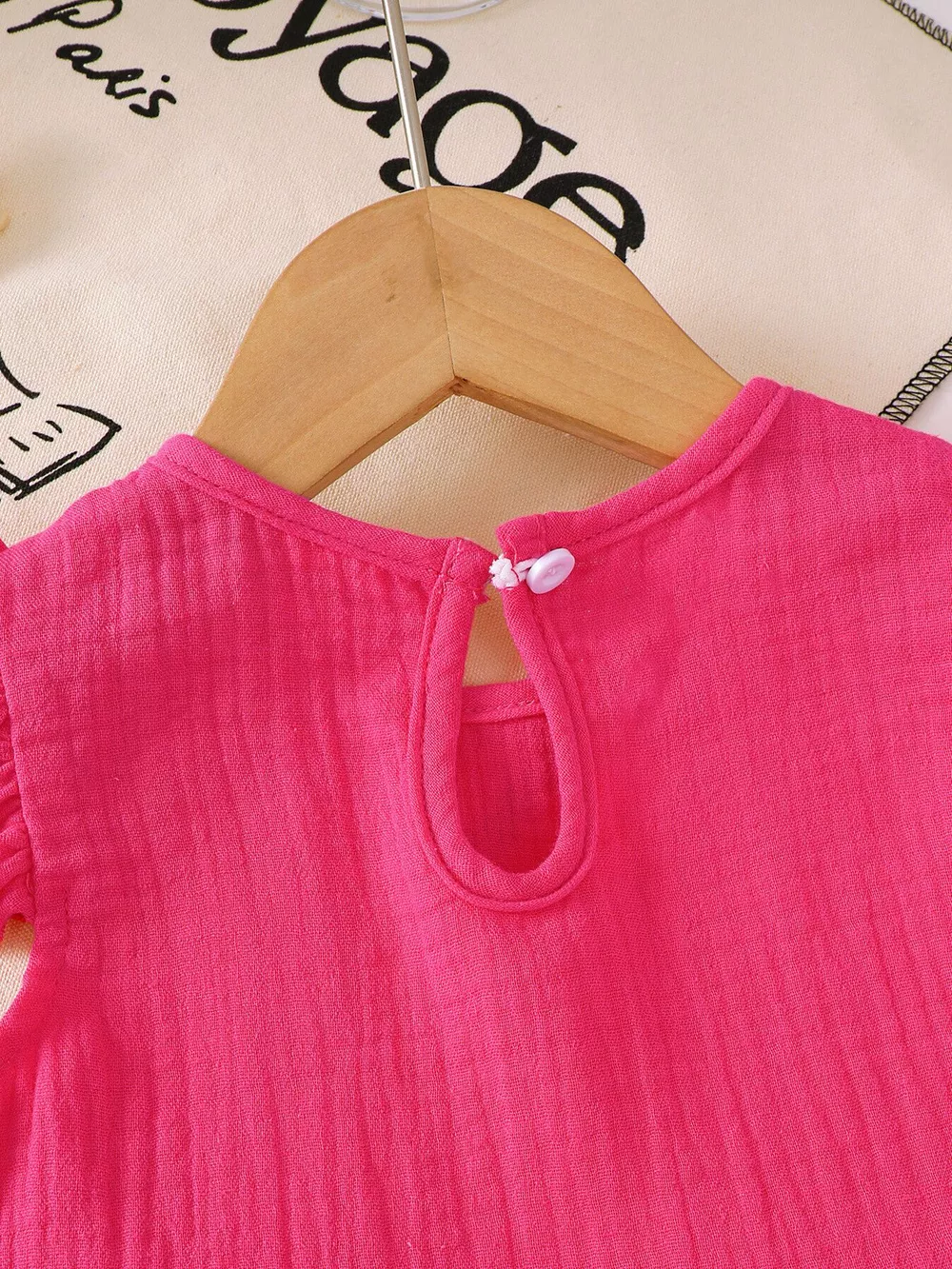 Children's Ruffle Trim Bowknot Top & Shorts Set, image 5