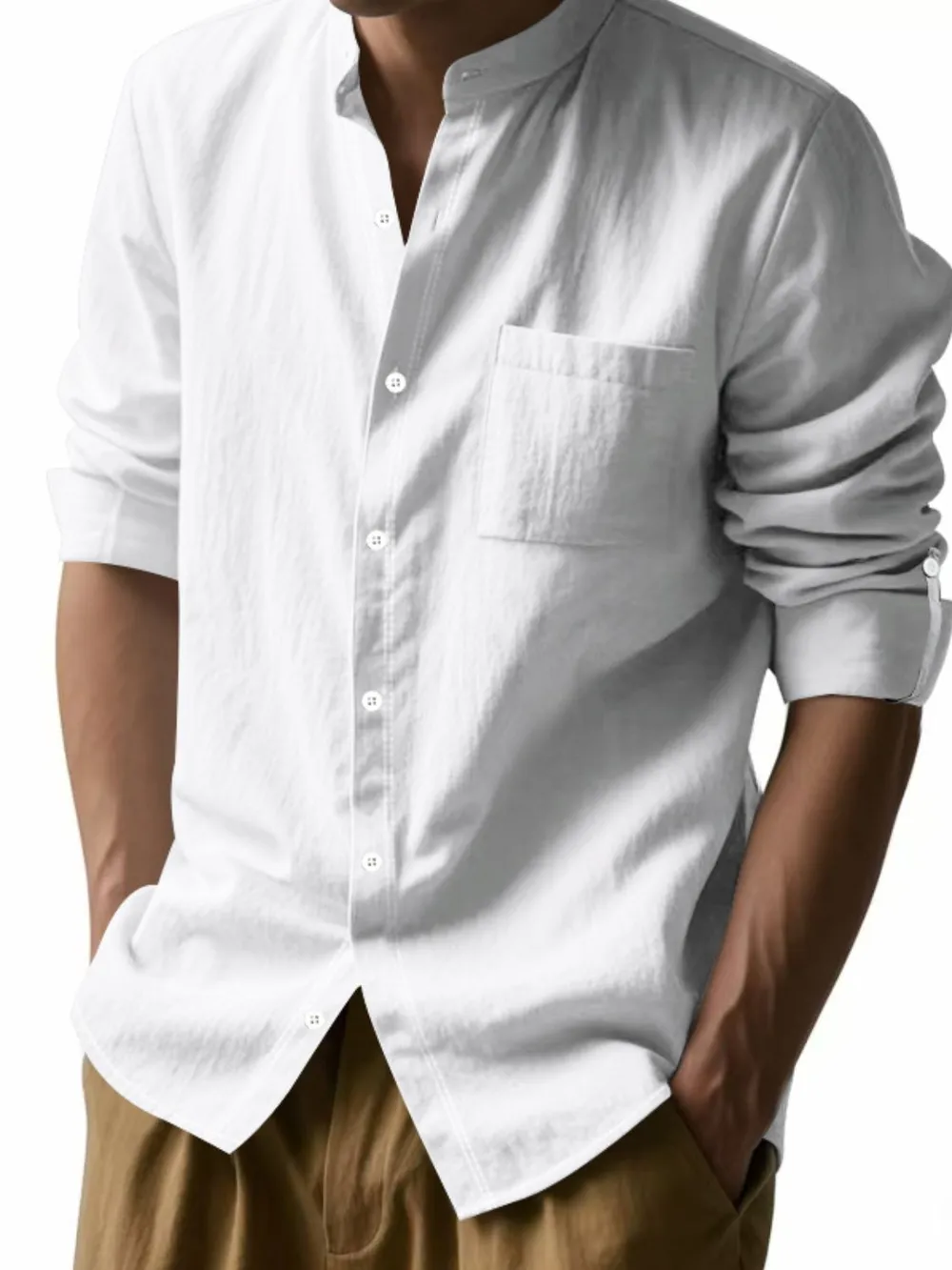 Men's Full Size Button Down Long Sleeve Shirt Plus Size, image 4