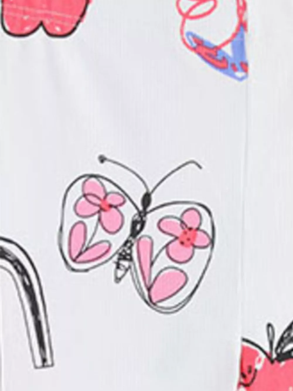 Children's Whimsical Doodle Print Flared Leggings, image 2