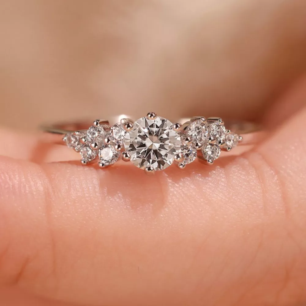 2 Carat Moissanite 925 Sterling Silver Ring, image 5