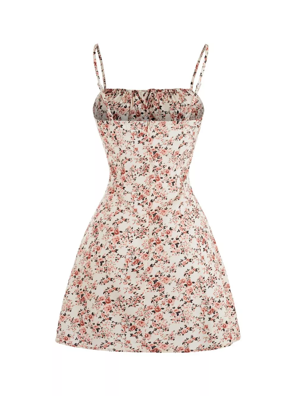 Floral Print Tie Strap Mini Dress, image 25