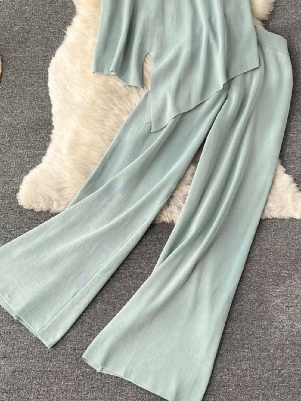 Short Sleeve Top and Wide Leg Pants Set, image 22