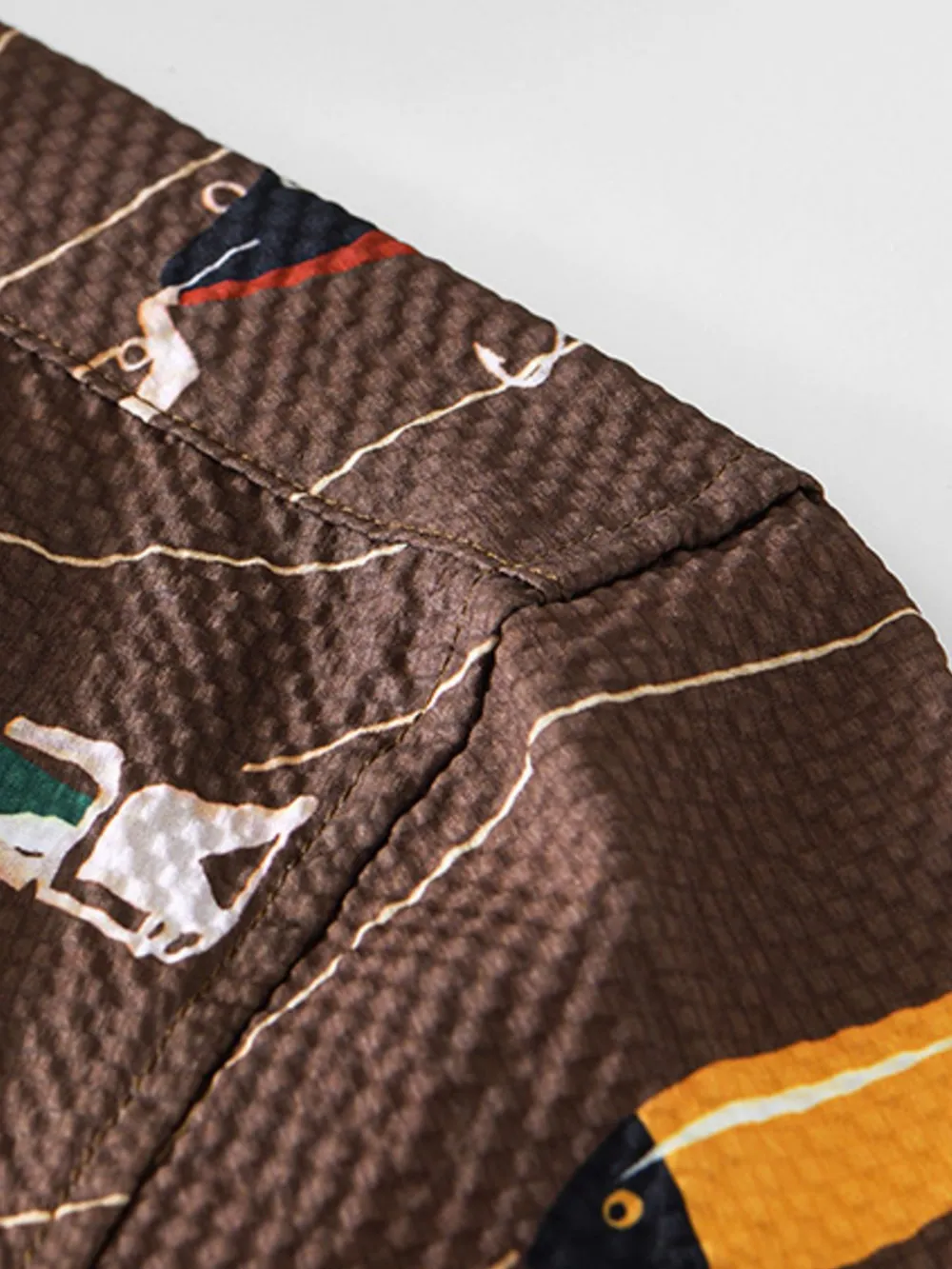 Men's Printed Button Up Short Sleeve Shirt, image 6