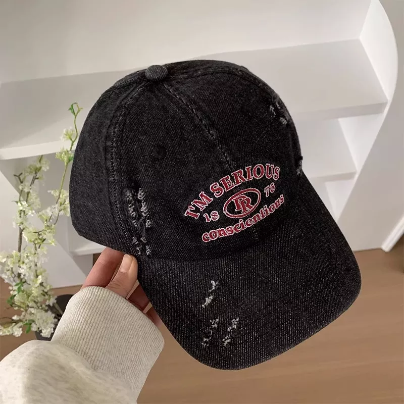 Embroidered Distressed Baseball Cap, image 7
