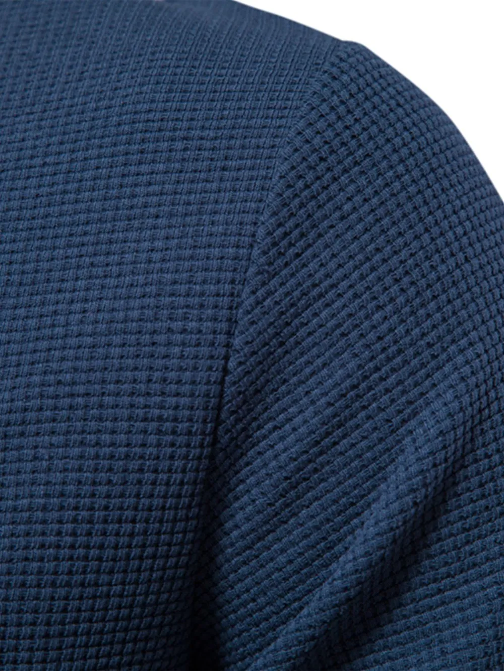Men's Waffle-Knit Round Neck T-Shirt, image 4