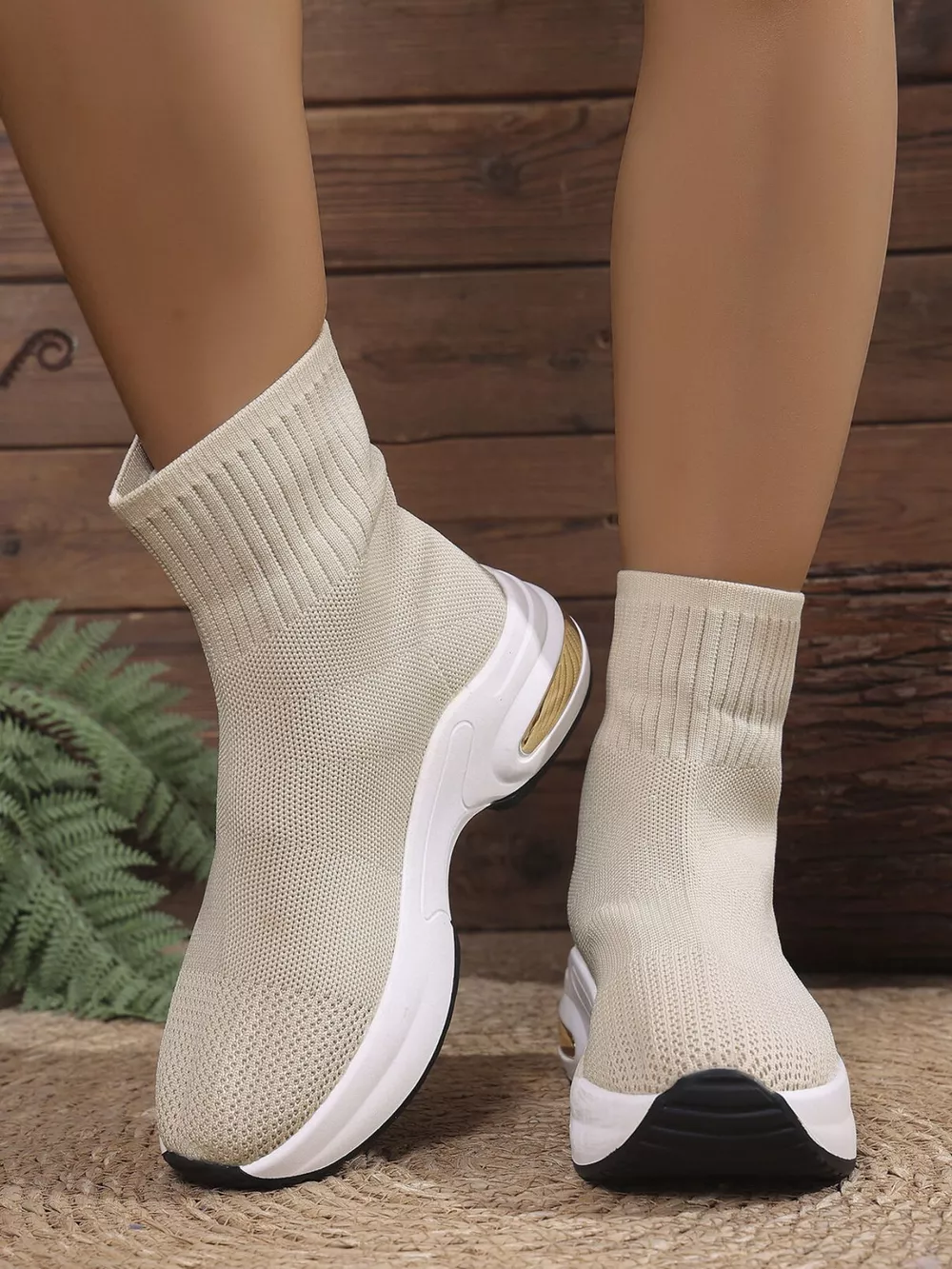 Mesh Round Toe Platform Boots, image 3