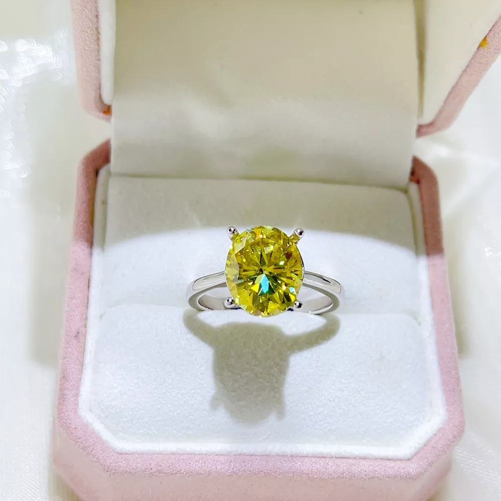 5 Carat 925 Sterling Silver Moissanite Ring, image 4