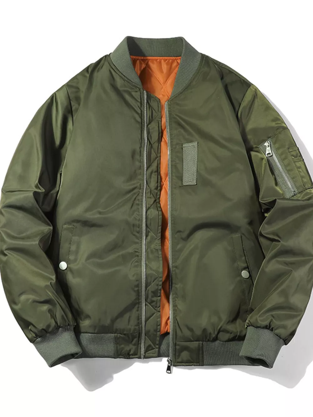 Men's Plus Size Lightweight Bomber Jacket, image 5