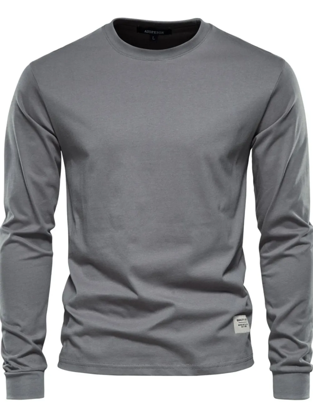 Men's Full Size Round Neck Long Sleeve T-Shirt Plus Size, image 12