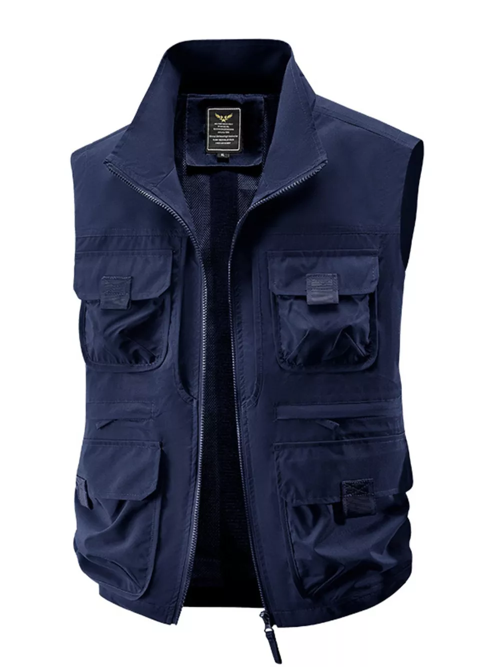 Men's Plus Size Zip Up Vest with Pockets, image 10